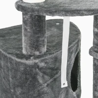 PawHut krabpaal met sisalpalen krabpaal voor katten klimpaal donkergrijs(m-9)