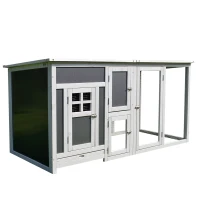 PawHut Kurnik domek dla kur odpowiedni dla 2-4 kur z budką lęgową pojemnik na jajka jodła(m-11)