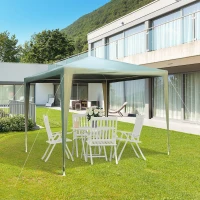 Outsunny 2.7m x 2.7m Garden Gazebo Marquee Party Tent Wedding Canopy Outdoor(Green)(m-12)