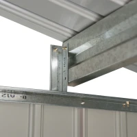 Outsunny domek narzędziowy szopa na narzędzia domek ogrodowy, żółty, 213 x 130 x 185 cm(m-9)