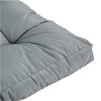 Outsunny 2Pcs Garden Tufted Pallet Cushions Seat Pad Back Cushion Indoor Outdoor Grey(m-8)