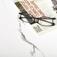 HOMCOM Faux Marble Coffee Table, with Two-Tiers - White(m-12)