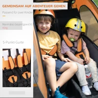 HOMCOM 2-in-1 fietskar voor kinderen fietsaanhanger jogger fietskar 360° draaibaar(m-6)