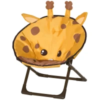 HOMCOM Campingstuhl für Kinder, Moonchair für Kinder, niedliches Design, Gelb(m-10)