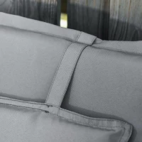 Outsunny Set of 2 Outdoor Chair Cushions, High Back Padded Patio Chair with Pillow for Indoor and Outdoor Use, Dark Grey(m-8)
