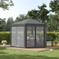 Outsunny tuinpaviljoen 390 x 390 x 250 cm(m-2)