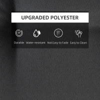 Outsunny Polyester High Back Outdoor Garden Chair Replacement Cushion Grey(m-7)