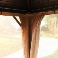 Outsunny Paviljoen tuintent opvouwbare tent partytent waterdicht met 4 dubbele zijwanden(m-8)