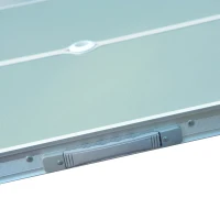 Outsunny 3 Pcs Portable Outdoor Picnic Table with Folding Bench Seats-Silver(m-9)