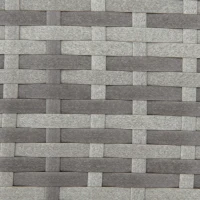 Outsunny PE Wicker Rattan Garden Coffee Table - Mixed Grey(m-10)