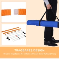 PawHut® ZESTAW TRENINGOWY DLA PSA KÓŁKO DO SKAKANIA DLA ZWIERZĄT DOMOWYCH TRENING AGILITY PRZENOŚNY PE biały + pomarańczowy 74,5 x 66 x 91 cm(m-5)