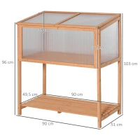 Podwyższona grządka z drewna skrzynia inspektowa inspekt do ziół do ogrodu balkon pomarańczowy drewno płyta z PC(m-3)