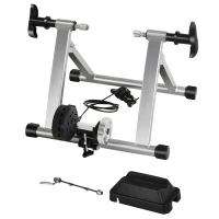 HOMCOM Fietstrainer racefiets fiets hometrainer magnetische remmen rolfiets 26-28 inch 2 kleuren(m-1)