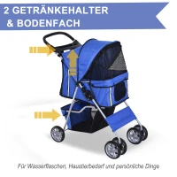 Wózek dla psa wózek dla kota wózek spacerowy niebieski Pawhut(m-5)