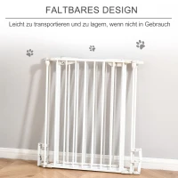 Barierka dla psów Barierka ochronna Bramka dla psów 3 elementy tworzywo sztuczne biały(m-5)