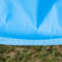 HOMCOM krzesło kempingowe dziecięce składane dziecięce krzesło składane moon chair składane do pomieszczeń i na zewnątrz łatwe do przenoszenia dla dzieci w wieku od 3 do 5 lat stal kolor niebieski Ø 50 x wys. 49 cm(m-9)