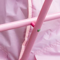 HOMCOM krzesło kempingowe dziecięce składane dziecięce krzesło składane moon chair do pomieszczeń i na zewnątrz łatwe do przenoszenia dla dzieci w wieku od 3 do 5 lat stal kolor: różowy, Ø 50 x wys. 49 cm | Aosom(m-8)