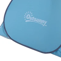 Outsunny 2-3 Person Pop up Beach Tent Hiking UV 30+ Protection Patio Sun Shelter (Blue)(m-9)