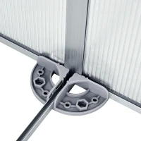 Outsunny® aluminium kas koude kas kweekkas kweken plantenkas 3 afzonderlijke kantelramen PC 180 x 51 x 51 cm | Aosom.de(m-8)