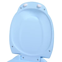 HOMCOM baby toiletpotje kindertoilet voor 6-72 maanden kunststof blauw(m-9)