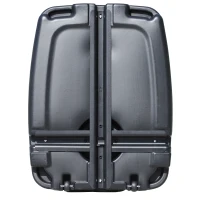 Outsunny Sand or Water Fillable Parasol Base Stand Weights Portable Umbrella Holder with Wheels Cantilever Patio Garden Outdoor Black(m-9)