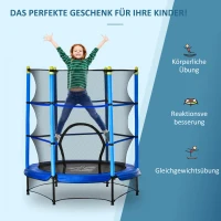 HOMCOM kindertrampoline met veiligheidsnet Ø140 cm(m-7)