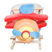 HOMCOM Kinderen schommelpaard muziek schommeldier schommel schommelspeelgoed vliegtuig(m-6)