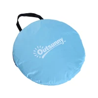 Outsunny 2-3 Person Pop up Beach Tent Hiking UV 30+ Protection Patio Sun Shelter (Blue)(m-8)