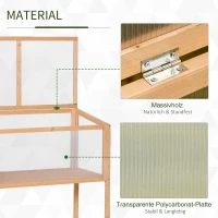 Podwyższona grządka z drewna skrzynia inspektowa inspekt do ziół do ogrodu balkon pomarańczowy drewno płyta z PC(m-4)