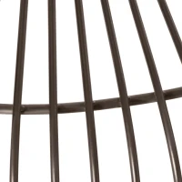 Outsunny halfronde tuinbank voor bomen staal bruin 135 x 70 x 85 cm(m-8)