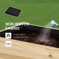 Outsunny Wooden Raised Plant Stand Outdoor Flower Bed Box with Clapboard 100 x 40 x 84cm(m-5)