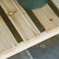 Outsunny Wooden Raised Plant Stand Outdoor Flower Bed Box with Clapboard 100 x 40 x 84cm(m-11)