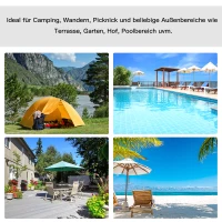 Leżak ogrodowy Outsunny, leżak relaksacyjny, 5-stopniowe oparcie, metal, 170 x 58 x 97 cm(m-7)