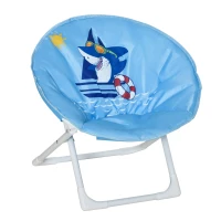 HOMCOM opvouwbare campingstoel voor kinderen tussen 3 en 5 jaar Blauw Ø50 x 49H cm(m-1)