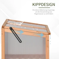 Podwyższona grządka z drewna skrzynia inspektowa inspekt do ziół do ogrodu balkon pomarańczowy drewno płyta z PC(m-6)