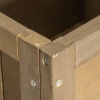 Outsunny Wooden Herb Planter Raised Bed Container Garden Plant Stand Bed 8 Boxes 110L x 46W x 76Hcm Brown(m-10)