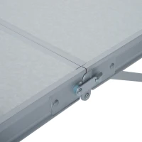 Outsunny 3 pcs Picnic Table Bench Set, Foldable, Aluminum Alloy(m-9)