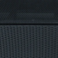 Outsunny PE Wicker Side Table Rattan Garden Furniture with Four Foot Pads, Rust & Mild Weather Damage Resistant, Black(m-8)