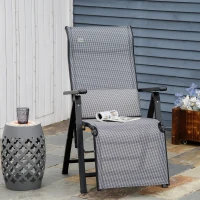 Outsunny leżak ogrodowy 9 pozycji stal siatka(m-10)