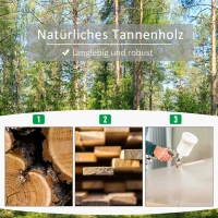 Outsunny Hochbeet Pflanzenkasten mit Rankgitter, Spalier Pflanzkübel, Blumenkasten Holz, 72,5x31,5x149,5cm für Garten Balkon Terasse, Blumenkübel für Kletterpflanzen, Blumen, Braun(m-7)