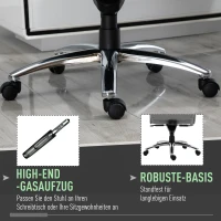 Ergonomiczny Fotel Biurowy Vinsetto z Miękkimi Podłokietnikami – Jasnoszary(m-6)