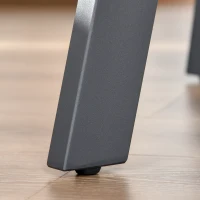 HOMCOM Esstisch Küchentisch mit Metallbeinen und geräumiger Tischplatte Holztisch Dunkelgrau MDF Metall 110 x 70 x 76 cm(m-7)