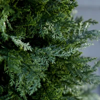 Outsunny Set Of 2 150cm/5FT Artificial Cedar Pine Trees Decorative Cypress Plant Fake Conifer Tree w/ Heavy Pot Indoor Outdoor Home Office(m-9)