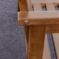 Outsunny 2-Seater Wooden Garden Bench Outdoor Patio Loveseat Chair with Backrest and Armrest for Yard, Lawn, Porch, Brown(m-8)