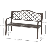 Outsunny Antique Style Outdoor Cast Iron Front Porch Bench Path Chair Seat Outdoor(m-3)