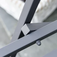 Outsunny 2 Seat Garden Chair Bench Folding Loveseats Jack and Jill Seat w/Coffee Table Outdoor Patio(m-7)