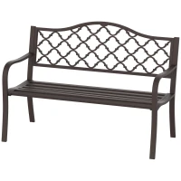 Outsunny Antique Style Outdoor Cast Iron Front Porch Bench Path Chair Seat Outdoor(m-16)