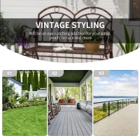 Outdoor Iron Rocking Chair-Bronze Red(m-6)