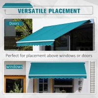 Outsunny 3.5x2.5m Motorised Aluminium Awning w/ Remote Green(m-5)