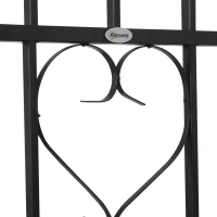 Outsunny Metal Frame Bench W/Arch, 114Lx60Wx206H cm-Grey(m-7)